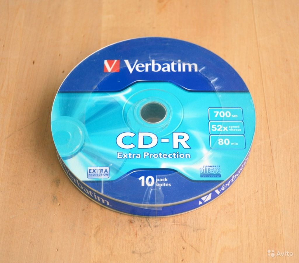 Диски Verbatim CD-R (10 штук) в Москве. Фото 1