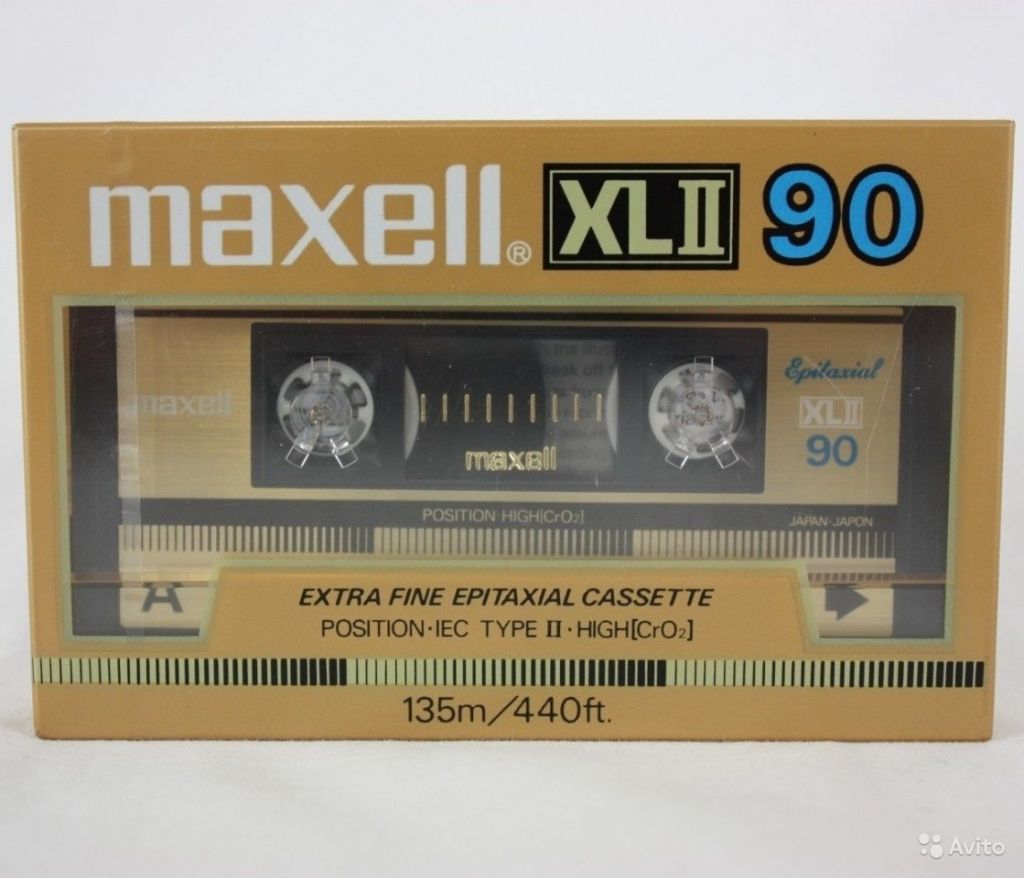 Maxell xlii-90(золотой) запечатанная кассета в Москве. Фото 1