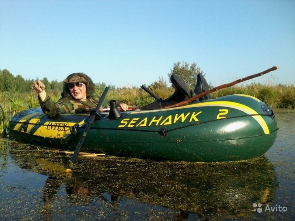 Лодка Intex SeaHawk 200 с насосом и вёслами в Москве. Фото 1