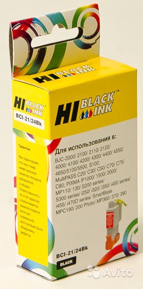 Картридж Canon BCI-21 (BCI-24) черный Hi-Black, со в Москве. Фото 1