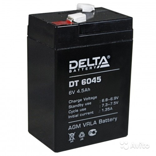Аккумуляторная батарея Delta DT 6045 в Москве. Фото 1