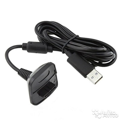 USB кабель для зарядки(Xbox 360) чёрный в Москве. Фото 1