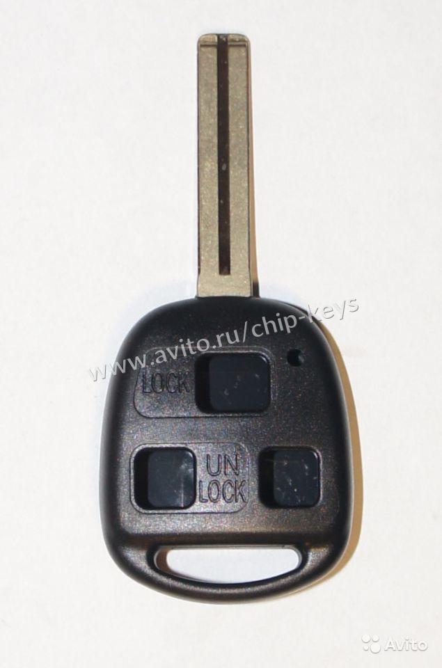 Корпус ключа Лексус, Тойота, Lexus, 3 кнопки TOY48 в Москве. Фото 1